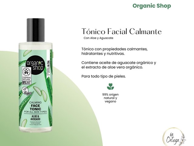 Tónico Facial Calmante Organic Shop - 150 ml